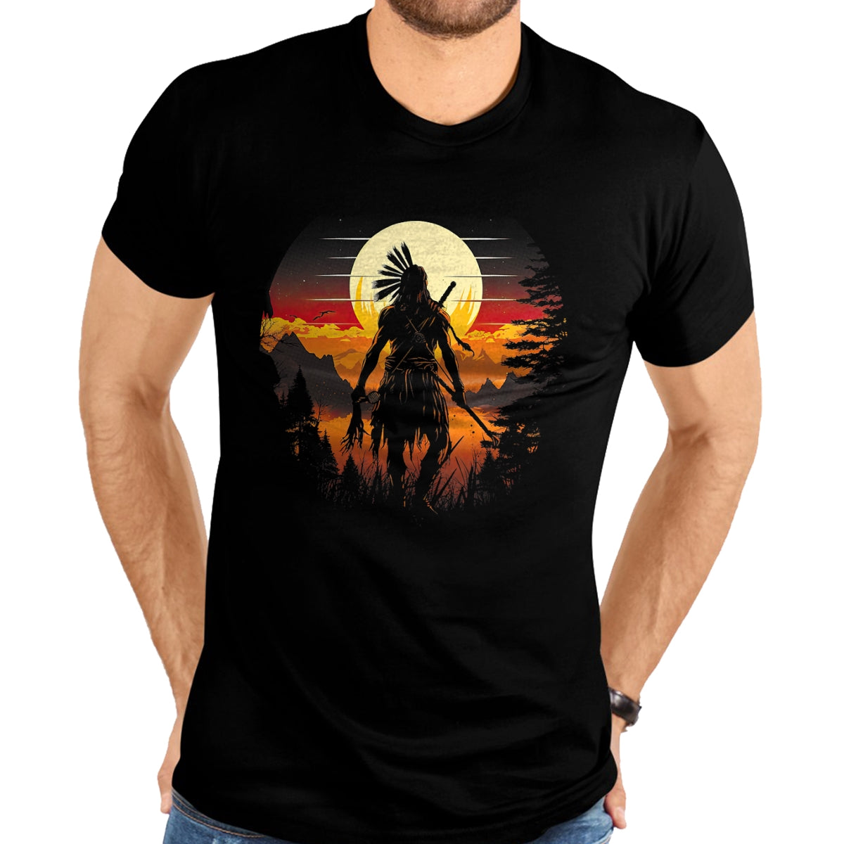 Native American T-Shirts, Vintage Native American Unisex T-Shirt/Hoodie/Sweatshirt HLT00 - Native American Chief Tribes Culture Sacred Sioux T-Shirt