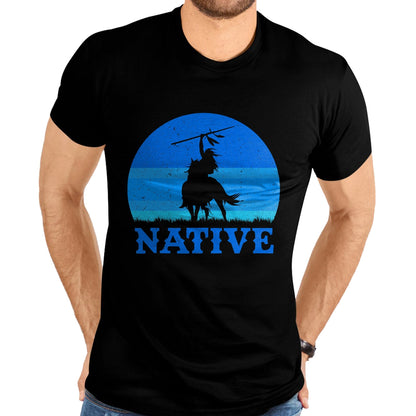 Native American T-Shirts, Vintage Native American Unisex T-Shirt/Hoodie/Sweatshirt HLT00 - Northwest Native American Knight Pride Mountain Warrior T-Shirt (2)