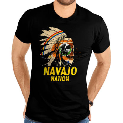 Native American T-Shirts, Vintage Native American Unisex T-Shirt/Hoodie/Sweatshirt HLT00 - American Flag - BACK PRINT Navajo-Nation Flag Native American T-Shirt (1)