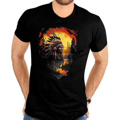 Native American T-Shirts, Vintage Native American Unisex T-Shirt/Hoodie/Sweatshirt HLT00 - Native American Heritage Chief T-Shirt (3)