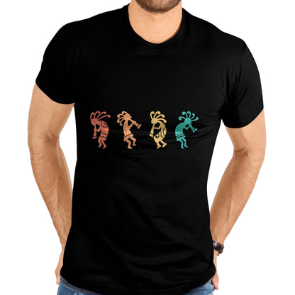 Native American T-Shirts, Vintage Native American Unisex T-Shirt/Hoodie/Sweatshirt HLT00 - American Flag - Dancing Kokopelli Southwestern USA Native American Symbol T-Shirt