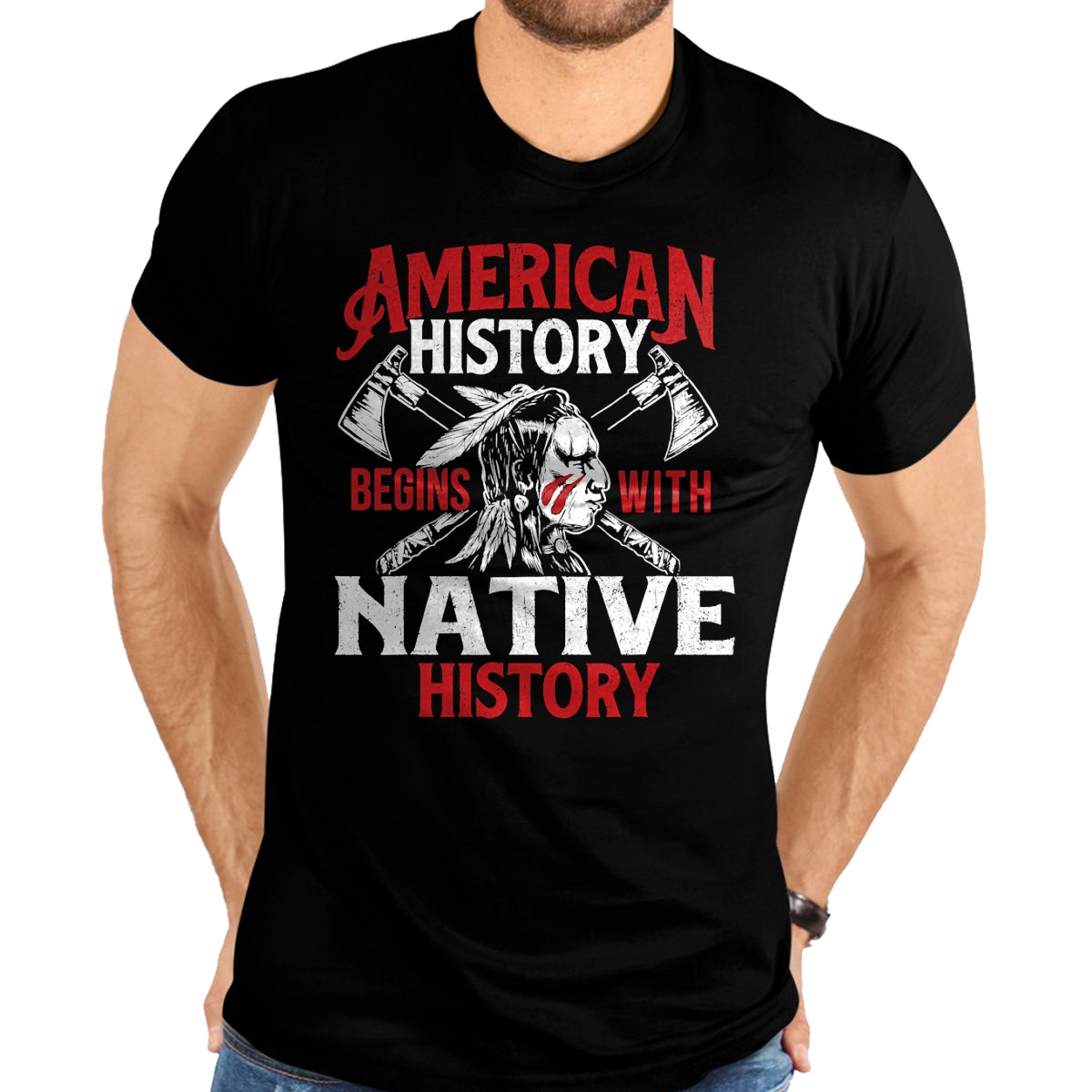 Native American T-Shirts, Vintage Native American Unisex T-Shirt/Hoodie/Sweatshirt HLT00 - Native History - Indigenous Indian Native American Blood T-Shirt (1)