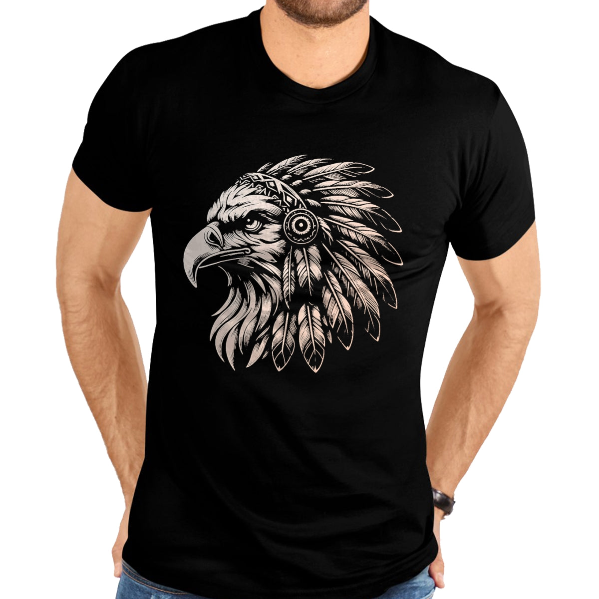 Native American T-Shirts, Vintage Native American Unisex T-Shirt/Hoodie/Sweatshirt HLT00 - Native American Indian Day Pride Indigenous Cherokee Eagle T-Shirt (1)