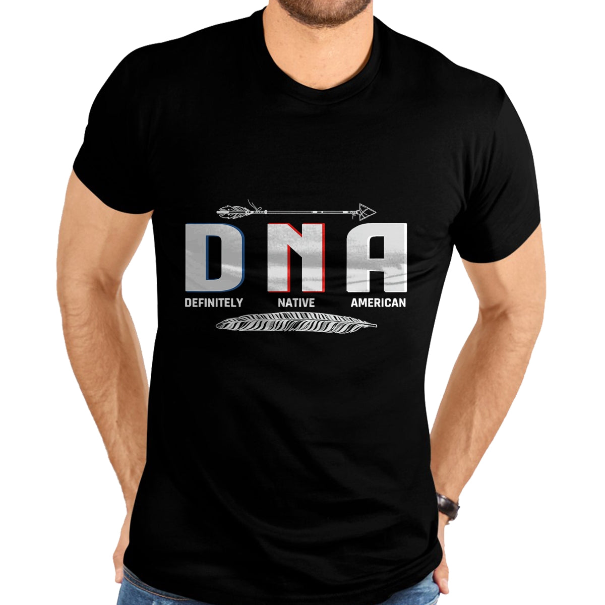 Native American T-Shirts, Vintage Native American Unisex T-Shirt/Hoodie/Sweatshirt HLT00 - Native American DNA Native Indian Pride Indigenous T-Shirt (1)