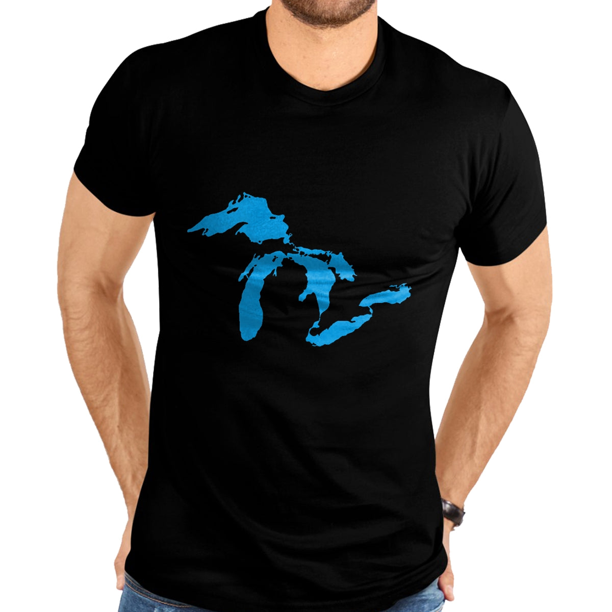 Native American T-Shirts, Vintage Native American Unisex T-Shirt/Hoodie/Sweatshirt HLT00 - Five Great Lakes American Midwest Native Fresh Water T-Shirt T-Shirt