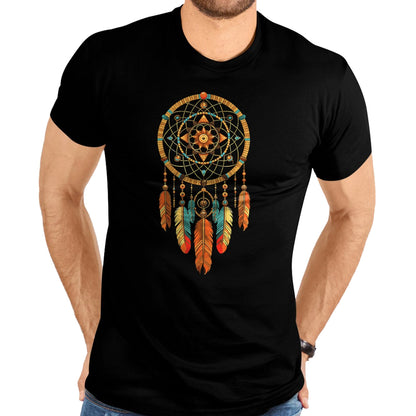 Native American T-Shirts, Vintage Native American Unisex T-Shirt/Hoodie/Sweatshirt HLT00 - Dream Catcher Native American Tribal T-Shirt (1)