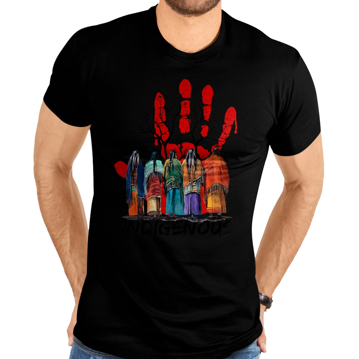 Native American T-Shirts, Vintage Native American Unisex T-Shirt/Hoodie/Sweatshirt HLT00 - Native American Indigenous People Stop MMIW T-Shirt