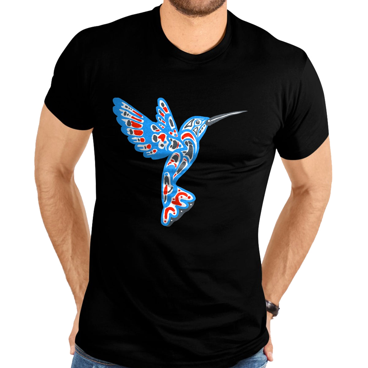 Native American T-Shirts, Vintage Native American Unisex T-Shirt/Hoodie/Sweatshirt HLT00 - Hummingbird Native American Indian Tribal Graphic T-Shirt