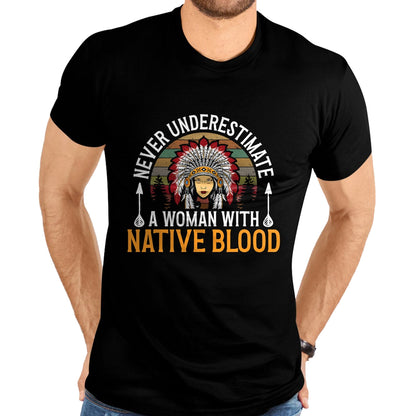 Native American T-Shirts, Vintage Native American Unisex T-Shirt/Hoodie/Sweatshirt HLT00 - Native American Heritage Indigenous Woman With Native Blood T-Shirt