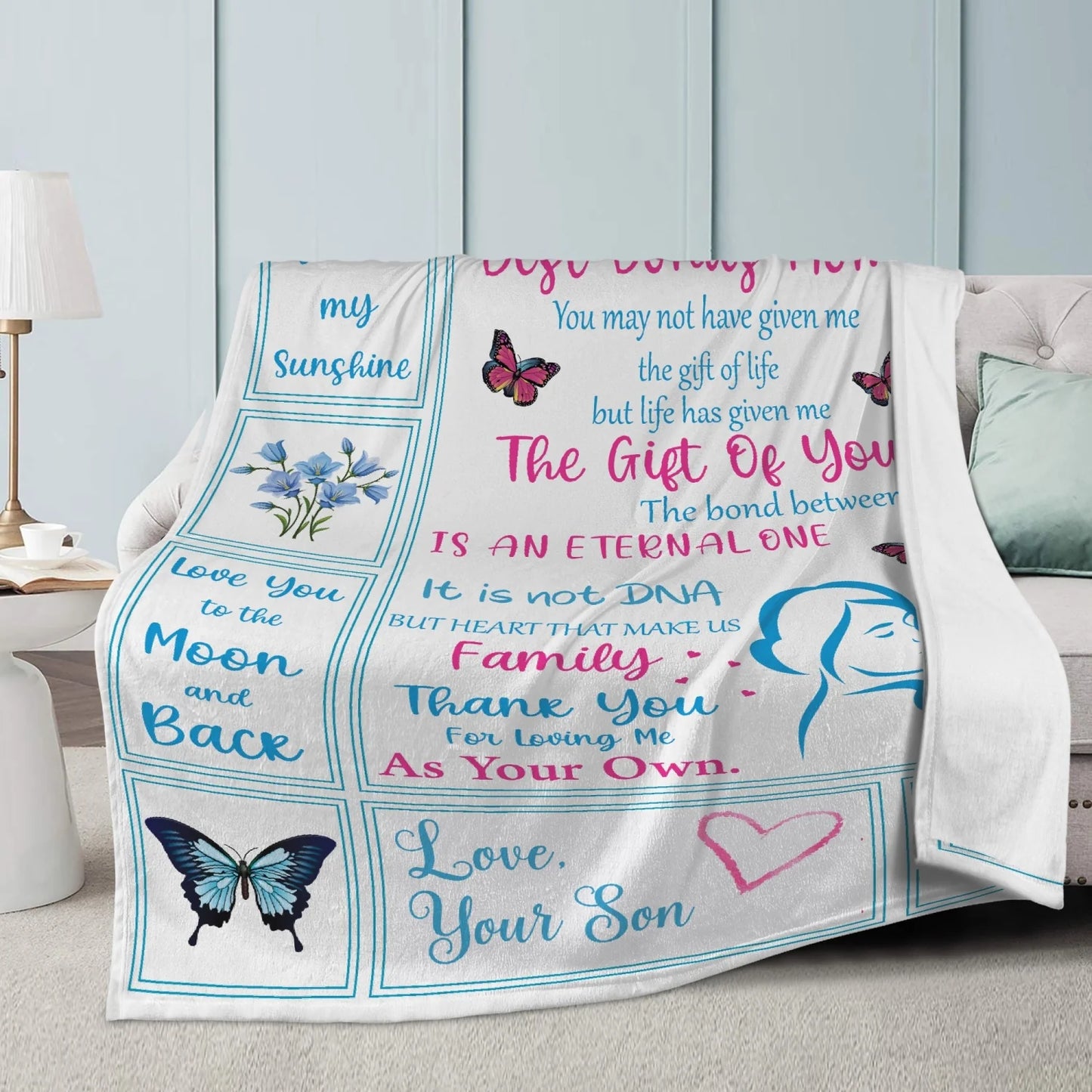 Best Bonus Mom Blanket - from son