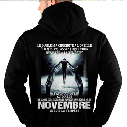 Je Suis la Tempête – Ne Jamais Sous-Estimer le Pouvoir d’un Homme Né en Novembre – T-Shirt Homme - male fr11 / CCDI11 (SKU26T-01160-11)