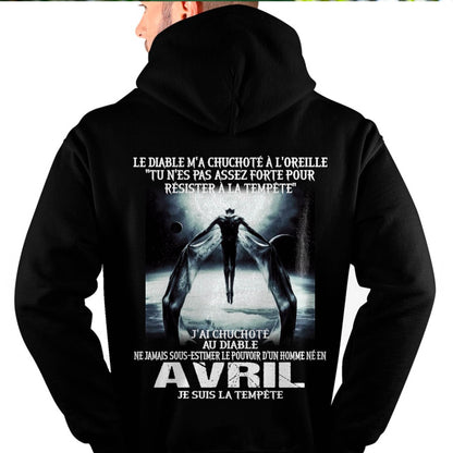 Je Suis la Tempête – Ne Jamais Sous-Estimer le Pouvoir d’un Homme Né en Avril – T-Shirt Homme - male fr04 / CCDI04 (SKU26T-01160-04)