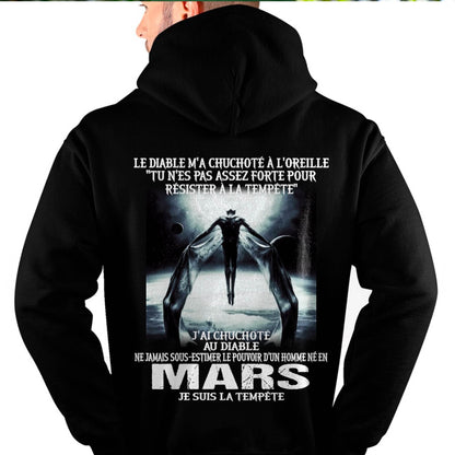 Je Suis la Tempête – Ne Jamais Sous-Estimer le Pouvoir d’un Homme Né en Mars – T-Shirt Homme - male fr03 / CCDI03 (SKU26T-01160-03)