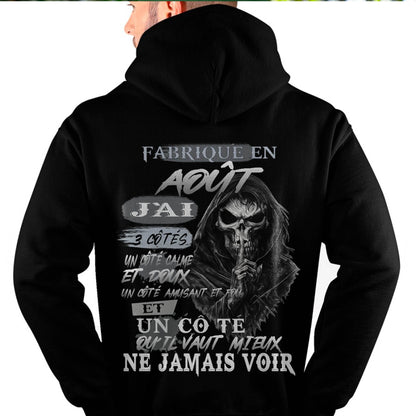 Fabriqué en Août – J’ai 3 Côtés | T-Shirt Homme Caractère Fort - male fr08 / CCDI08 (SKU26T-01174-08)