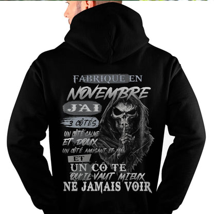 Fabriqué en Novembre – J’ai 3 Côtés | T-Shirt Homme Caractère Fort - male fr11 / CCDI11 (SKU26T-01174-11)