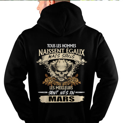 Tous les Hommes Naissent Égaux – Les Meilleurs Sont Nés en Mars - T-Shirt Homme Caractère Fort - male fr03 / CCDI03 (SKU26T-01172-03)