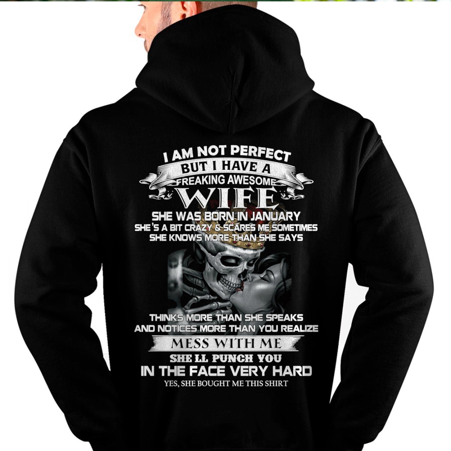 January - I Am Not Perfect But I Have A Freaking Awesome Wife - Gift For Husband From Wife - CCDI01 (SKU06-34-01)