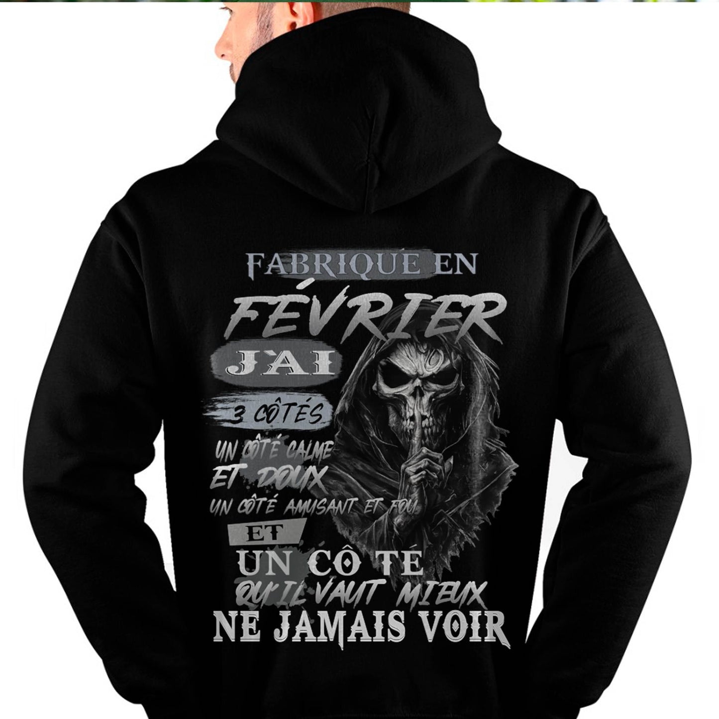 Fabriqué en Février – J’ai 3 Côtés | T-Shirt Homme Caractère Fort - male fr02 / CCDI02 (SKU26T-01174-02)
