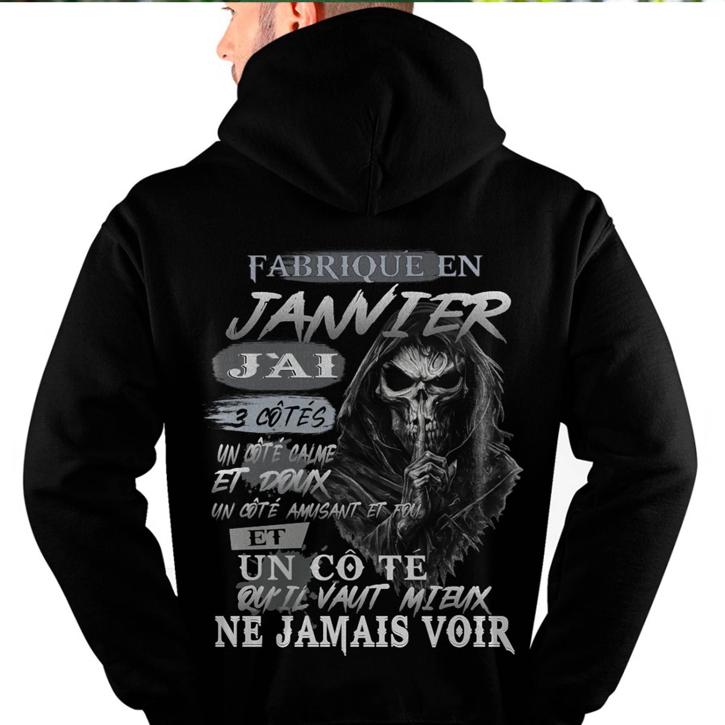 Fabriqué en Janvier – J’ai 3 Côtés | T-Shirt Homme Caractère Fort - male fr01 / CCDI01 (SKU26T-01174-01)