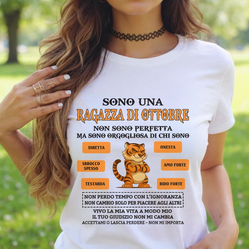 ITA - “SONO UNA RAGAZZA DI OTTOBRE” – Regalo di compleanno per ragazze nate a ottobre – FMA CCDI10 (SKU2605-335-10)