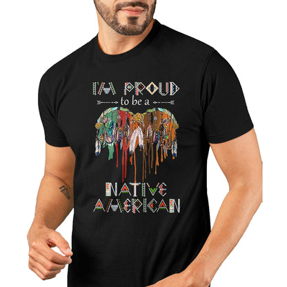 Native American T-Shirts, Vintage Native American Unisex T-Shirt/Hoodie/Sweatshirt HLT00 - I'm Proud To Be A Native American Classic T-Shirt T-Shirt (1)