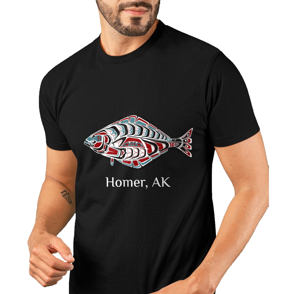 Native American T-Shirts, Vintage Native American Unisex T-Shirt/Hoodie/Sweatshirt HLT00 - Homer, Alaska Native American Halibut Fishermen Gift T-Shirt