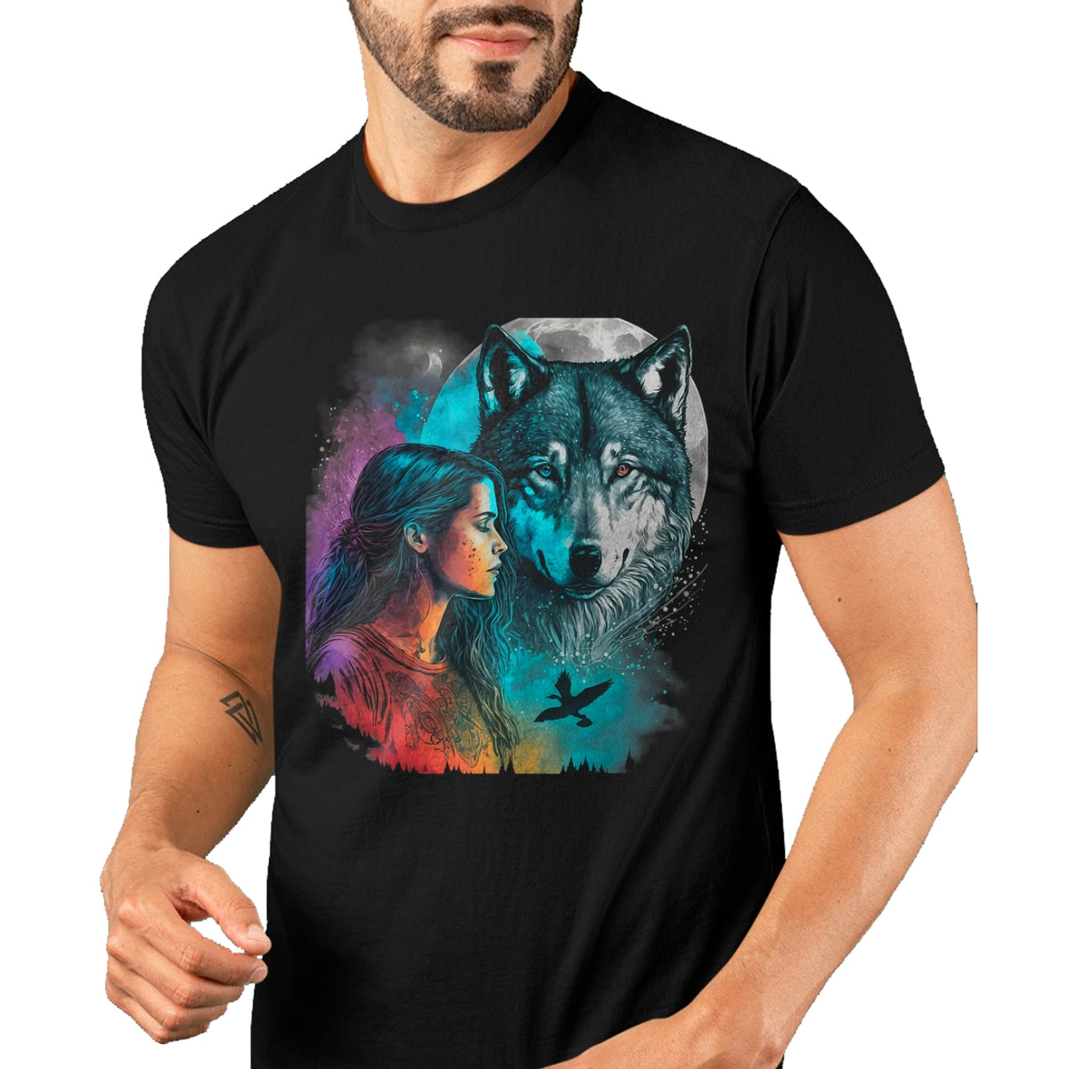 Native American T-Shirts, Vintage Native American Unisex T-Shirt/Hoodie/Sweatshirt HLT00 - Ethnic Tribal Wolf Boho Feather Native American Hippie Women T-Shirt (1)