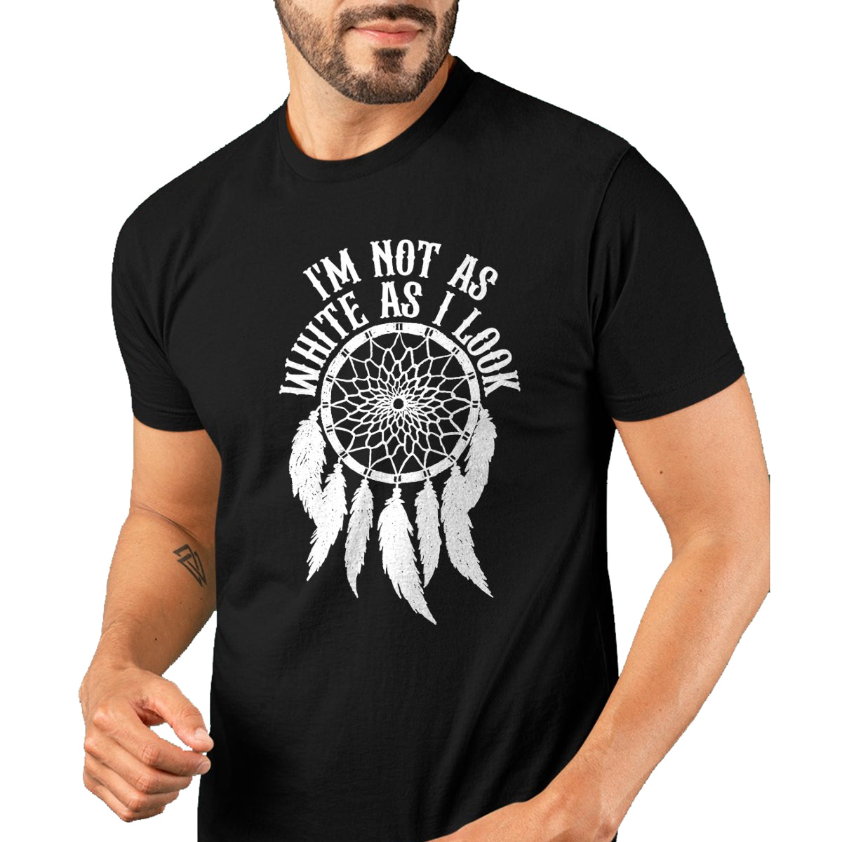 Native American T-Shirts, Vintage Native American Unisex T-Shirt/Hoodie/Sweatshirt HLT00 - I'm Not As White As I Look Native American Indigenous DNA T-Shirt