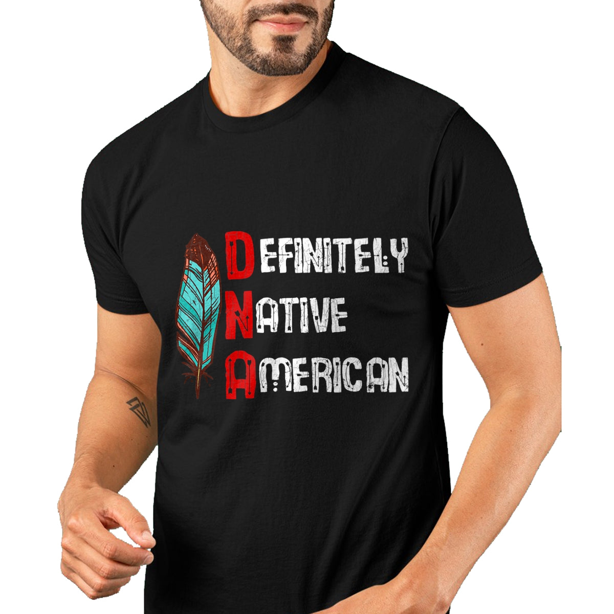 Native American T-Shirts, Vintage Native American Unisex T-Shirt/Hoodie/Sweatshirt HLT00 - American Flag - Definitely Native American Day Funny Graphic T-Shirt