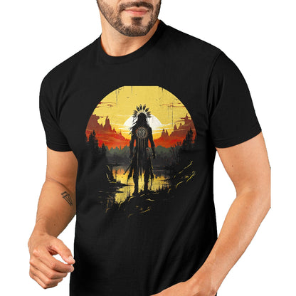Native American T-Shirts, Vintage Native American Unisex T-Shirt/Hoodie/Sweatshirt HLT00 - Native American Heritage Chief T-Shirt (1)