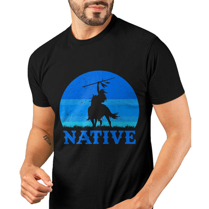 Native American T-Shirts, Vintage Native American Unisex T-Shirt/Hoodie/Sweatshirt HLT00 - Northwest Native American Knight Pride Mountain Warrior T-Shirt (2)