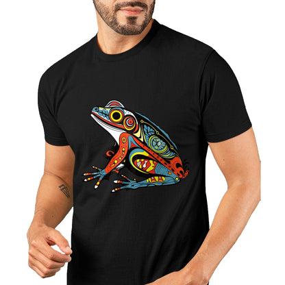 Native American T-Shirts, Vintage Native American Unisex T-Shirt/Hoodie/Sweatshirt HLT00 - Frog Native American Indian Style Art Pacific Northwest T-Shirt