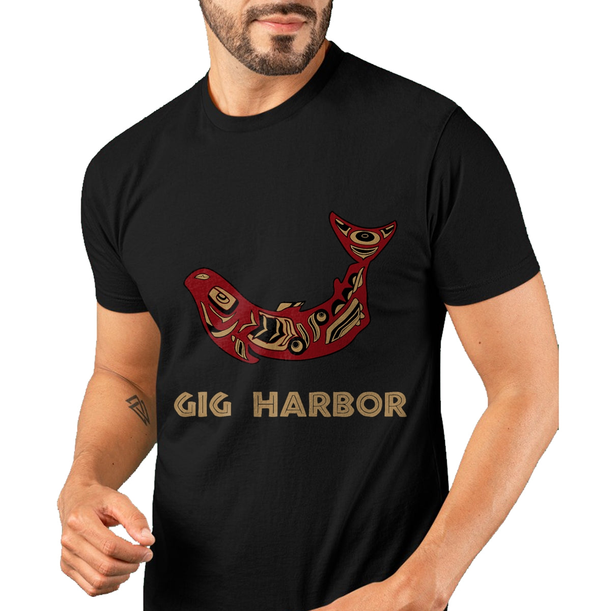 Native American T-Shirts, Vintage Native American Unisex T-Shirt/Hoodie/Sweatshirt HLT00 - Gig Harbor Washington Native American Salmon Fishermen Gift T-Shirt