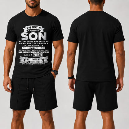 I'm Not A Perfect Son But My Crazy Mom Love Me - Birthday Gift From Mom / Woman - ccdi00 A09-739