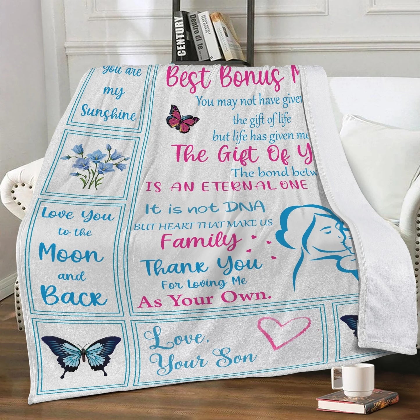 Best Bonus Mom Blanket - from son