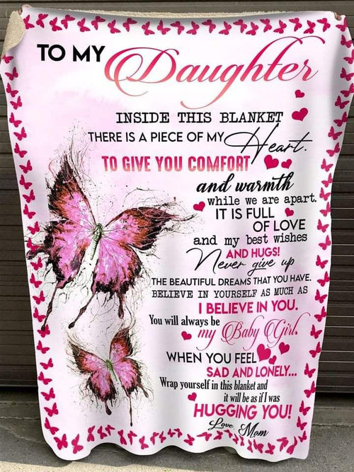Special gift for daughter - from mom - blanket (SKUB06-101)