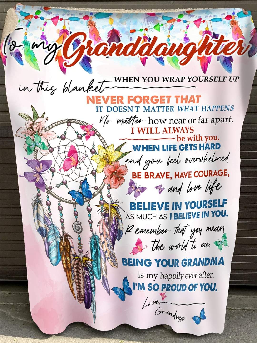 Special gift for your granddaughter - from grandma Blanket (SKUB10-86)