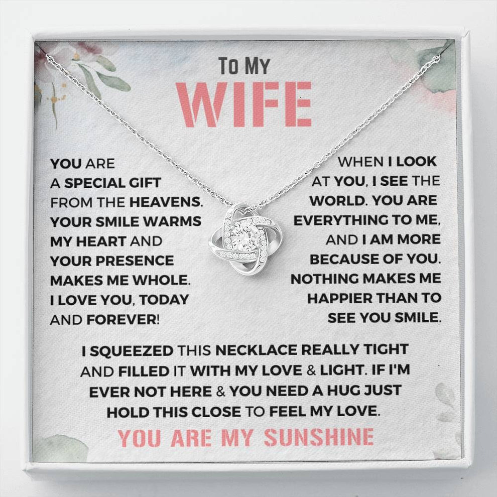 TO MY WIFE "Today and Forever" - FROM HUSBAND - Premium Love Knot Necklace