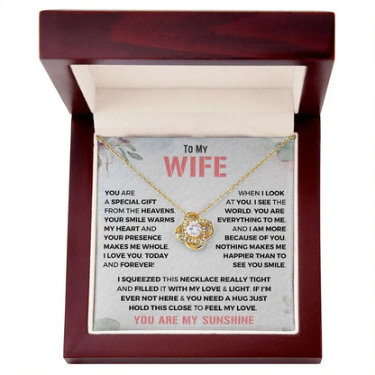 TO MY WIFE "Today and Forever" - FROM HUSBAND - Premium Love Knot Necklace
