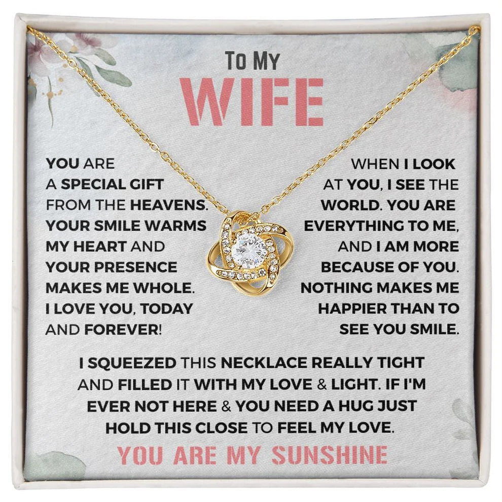 TO MY WIFE "Today and Forever" - FROM HUSBAND - Premium Love Knot Necklace
