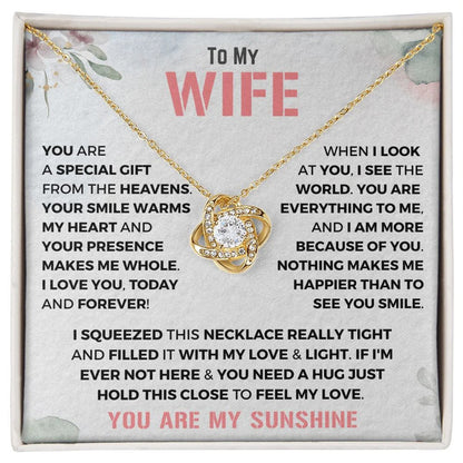 TO MY WIFE "Today and Forever" - FROM HUSBAND - Premium Love Knot Necklace