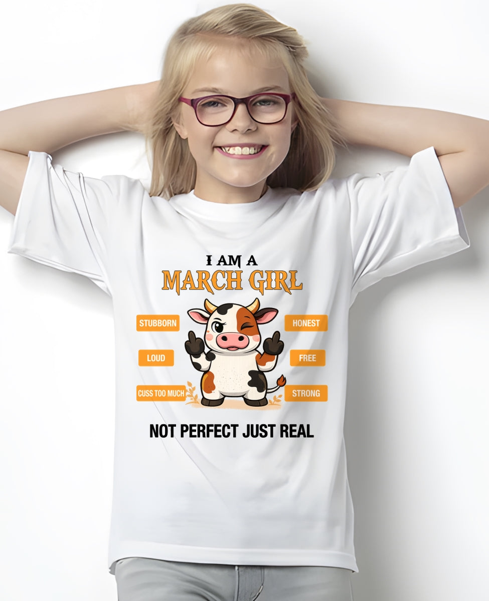 MARCH GIRL, NOT PERFECT JUST REAL - Birthday Gift For March Girls - fma ccdi03 - (SKU2604-162-03)