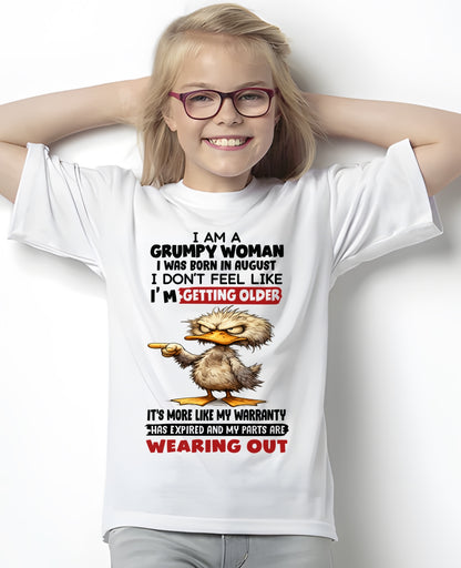 ccdi08 - Funny Grumpy Woman Shirt Born in August – Birthday Gift Idea - FMA (SKU2602-175-08)