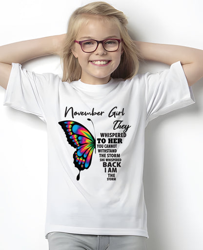 NOVEMBER GIRL, THEY WHISPERED TO HER YOU CANNOT WITHSTAND THE STORM SHE WHISPERED BACK I AM THE STORM – ccdi11 fma ( SKU26T-01297-11)