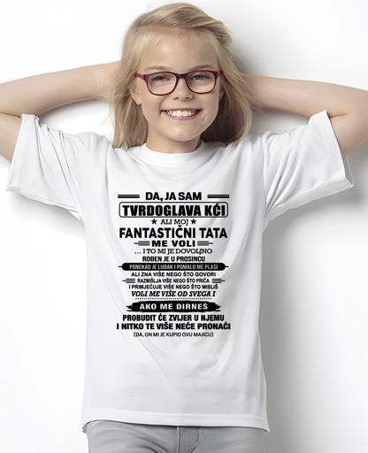 HR12 - DA, JA SAM TVRDOGLAVA KĆI T-Shirt – Rođendanski Poklon Od TATE Rođenog U Prosincu - ccdi12 (SKU2605-336-12)