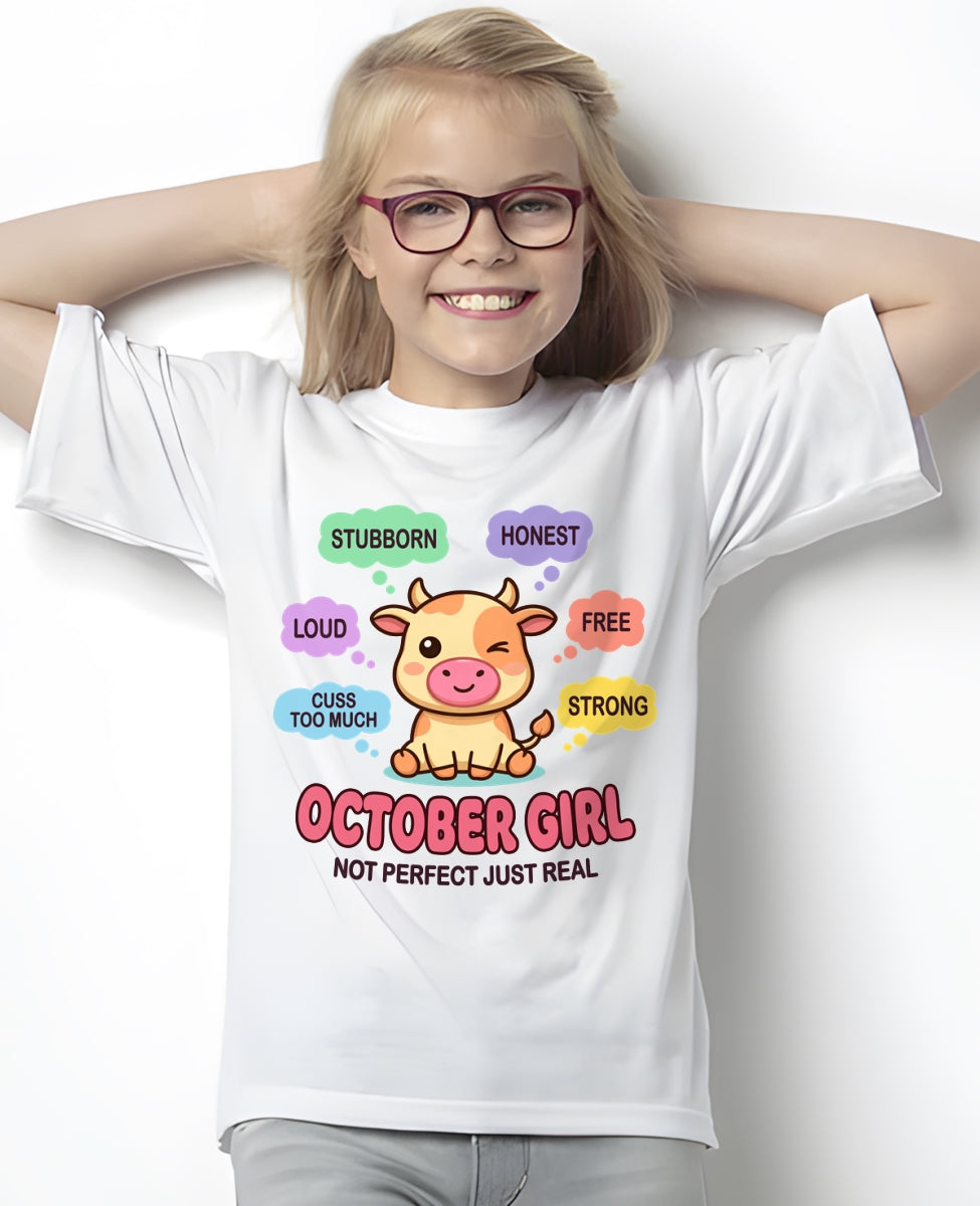 OCTOBER GIRL, NOT PERFECT JUST REAL - Birthday Gift For October Girls - fma ccdi10 - (SKU2604-161-10)