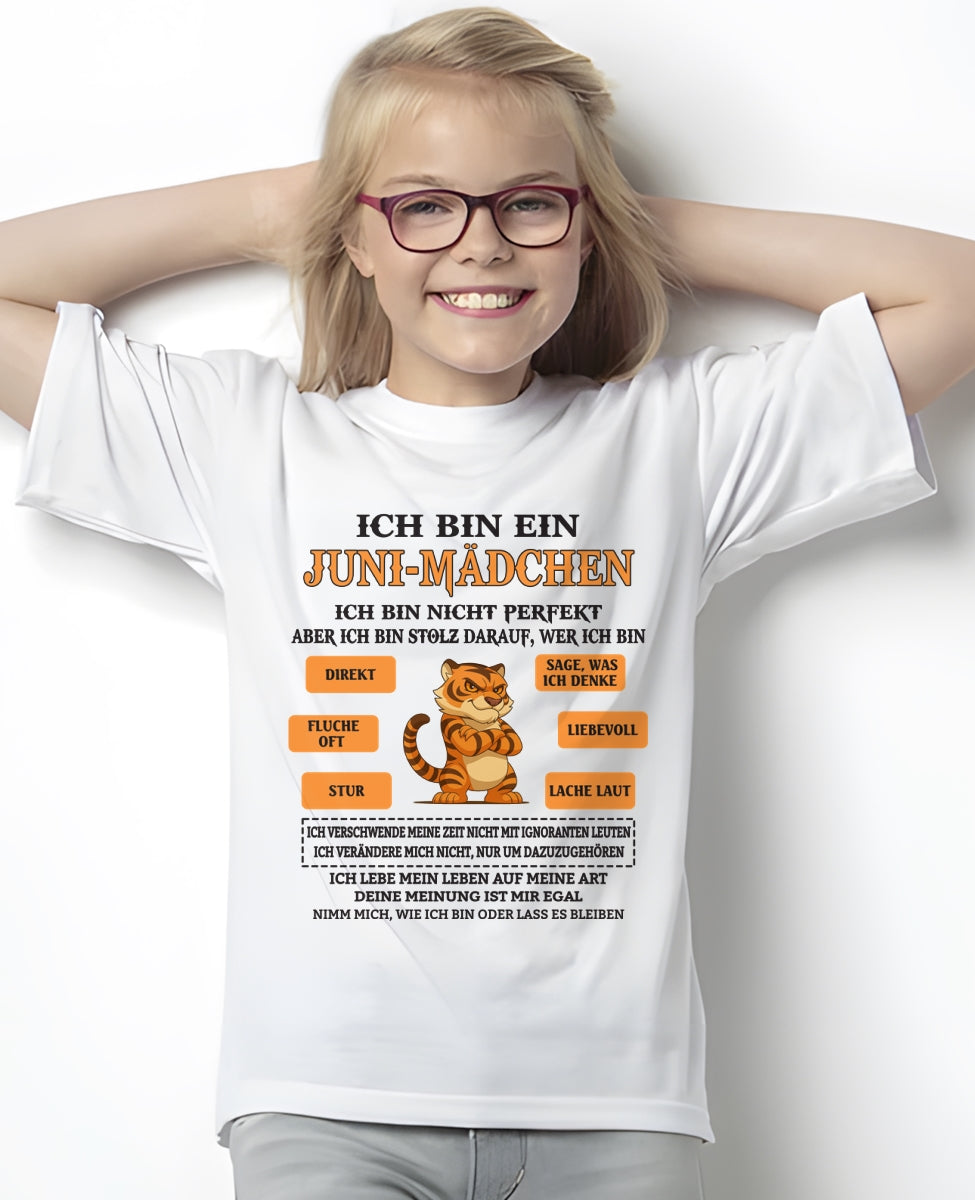 DEU06 - "ICH BIN EIN JUNI-MÄDCHEN" – Geburtstagsgeschenk für Juni-Mädchen – FMA ccdi06 (SKU2605-369-06)