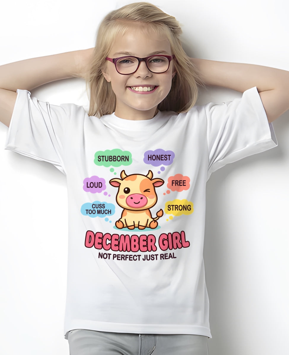 DECEMBER GIRL, NOT PERFECT JUST REAL - Birthday Gift For December Girls - fma ccdi12 - (SKU2604-161-12)