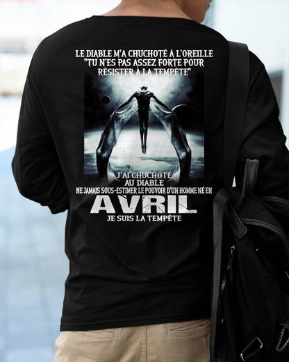 Je Suis la Tempête – Ne Jamais Sous-Estimer le Pouvoir d’un Homme Né en Avril – T-Shirt Homme - male fr04 / CCDI04 (SKU26T-01160-04)