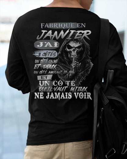 Fabriqué en Janvier – J’ai 3 Côtés | T-Shirt Homme Caractère Fort - male fr01 / CCDI01 (SKU26T-01174-01)